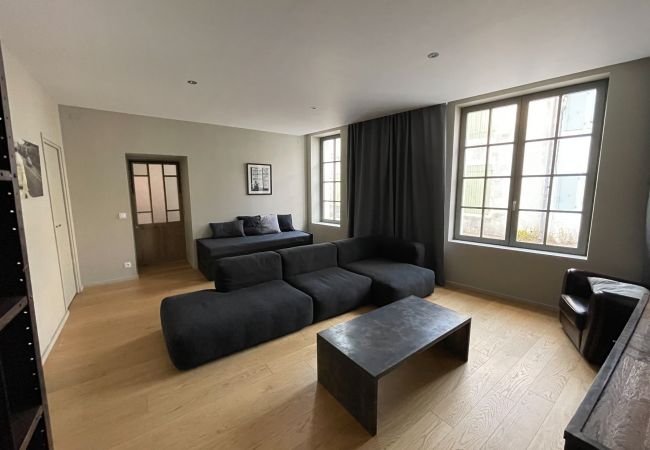 Living room with designer sofas