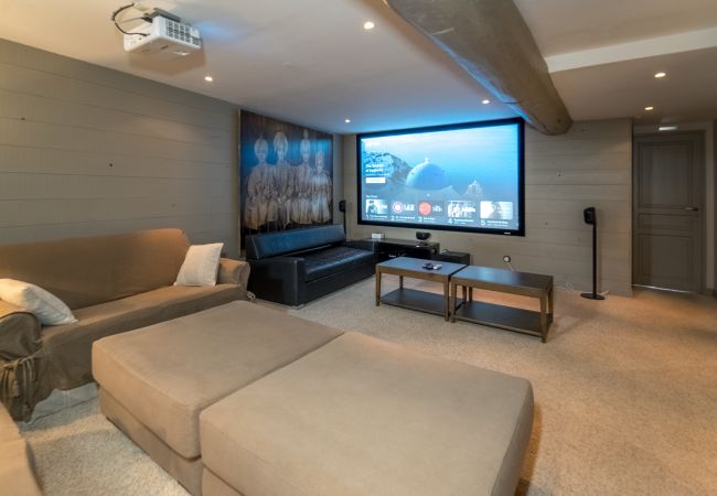 Organize a cinema room in the basement