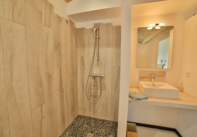 bathroom with Italian shower, washbasin